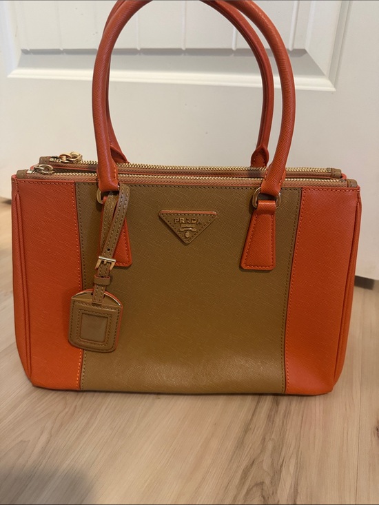 Prada Handbags - Prada Saffiano Lux Colorblock Medium Galleria Double Zip Tote